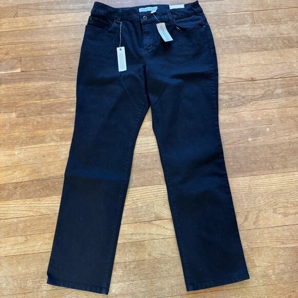 Chico's Denim - NWT Chico's black platinum slim leg casual jeans pants size 2 (12)
 b34